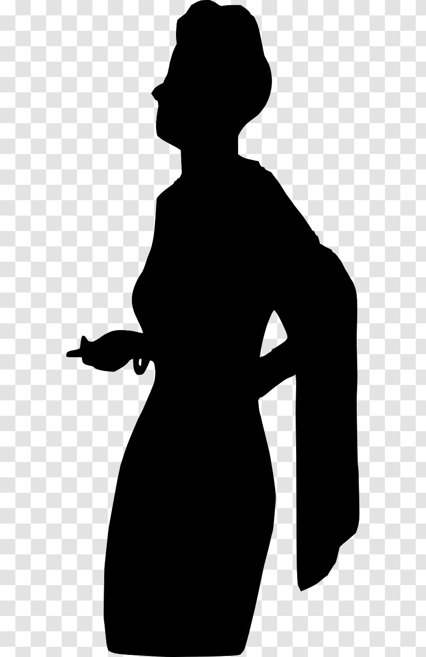 Silhouette Photography Female - Black And White Transparent PNG