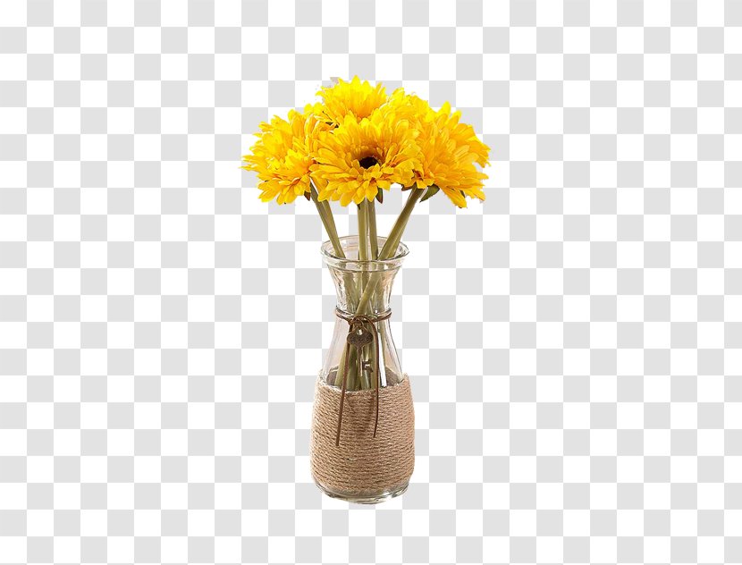 Flower Bouquet Vase Ornament - Gardening - Daisy Transparent PNG