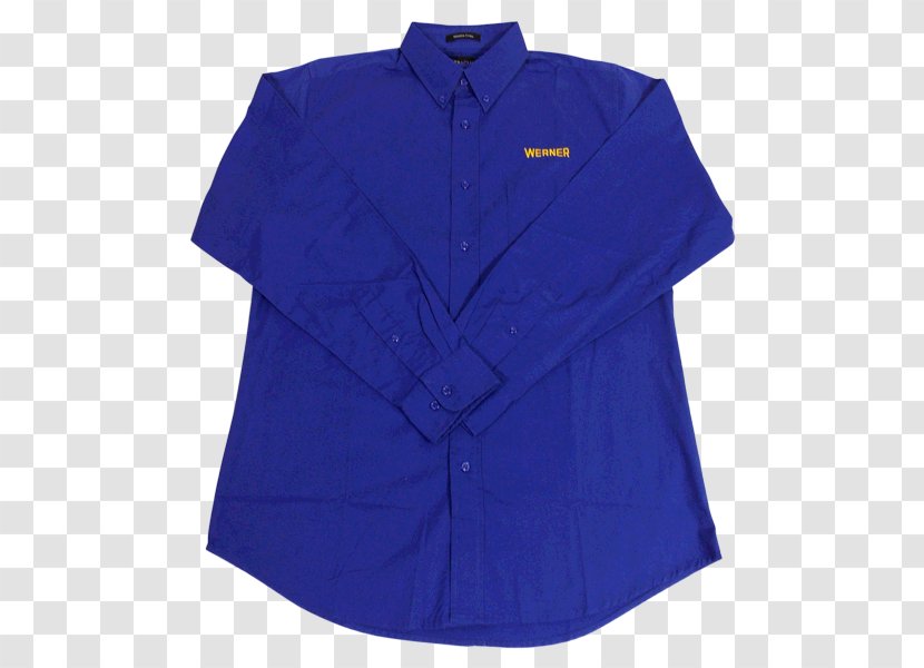 Electric Blue Cobalt Shirt Sleeve - Collar - Twill Transparent PNG
