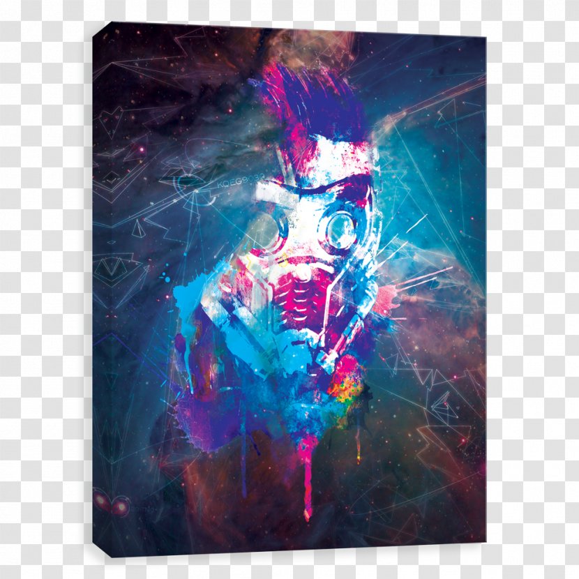 Star-Lord Groot Canvas Marvel Cinematic Universe Art - Magenta - Star Lord Transparent PNG