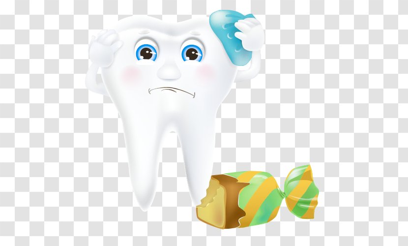 Tooth Gums Dentistry - Heart - Stereoscopic Cartoon Of Teeth Transparent PNG