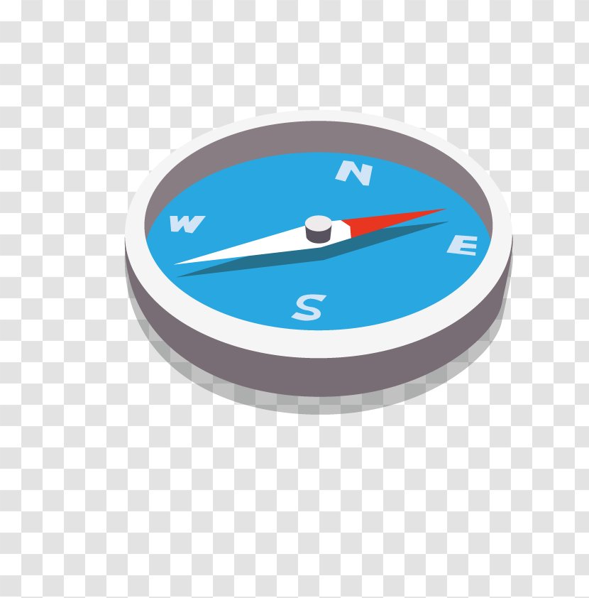 Euclidean Vector 3D Computer Graphics Icon - Electric Blue - Compass Transparent PNG