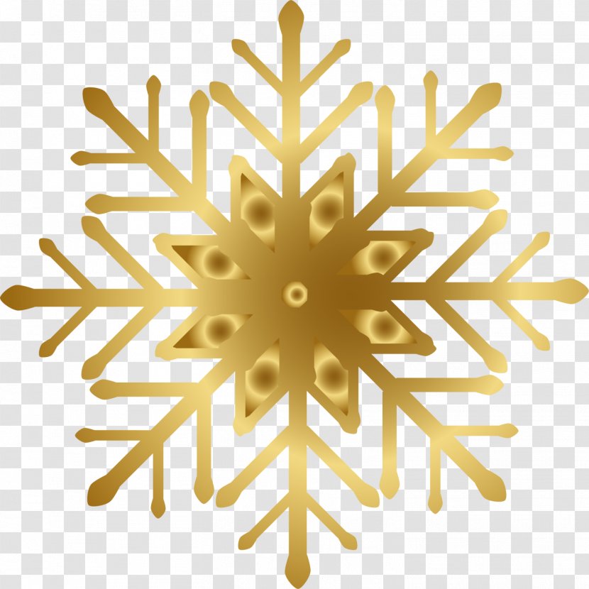 Snowflake - Rgb Color Model - Golden Transparent PNG