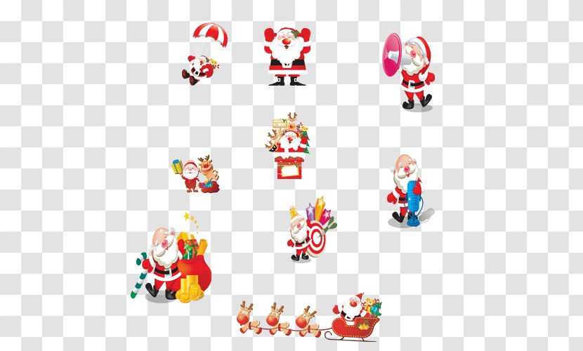 Santa Claus Christmas Clip Art - Gratis - The First Set Of Shapes Transparent PNG