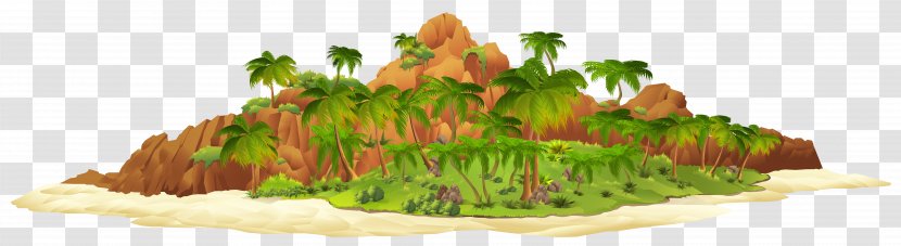 Island Clip Art - Royalty Free - With Palm Trees Transparent PNG