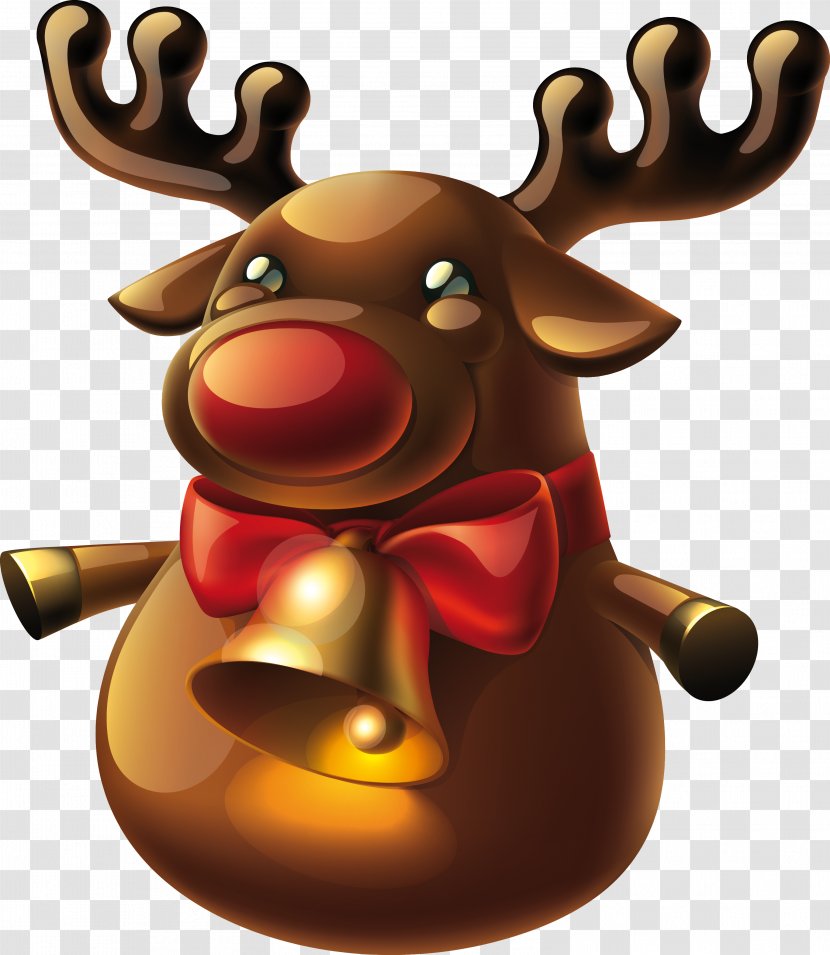 Reindeer Elk Santa Claus Moose - Vertebrate - Gudi Transparent PNG