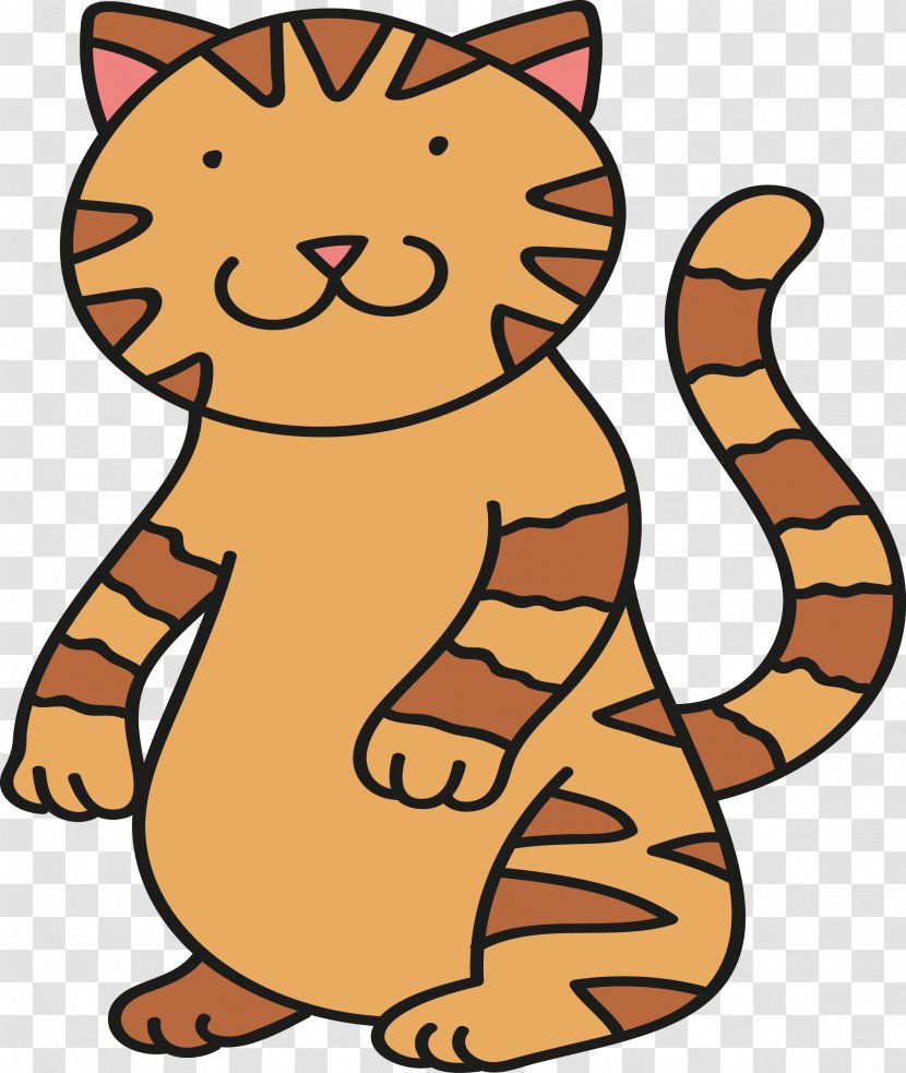 Whiskers Cat Tiger Pet Clip Art - Big Cats - Vector Transparent PNG