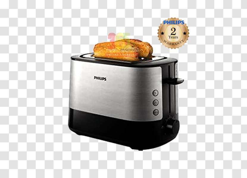 Toaster Philips QC5580 Grille-pain Viva Collection HD2692/90 HD2628 - Small Appliance - Product Manuals Transparent PNG