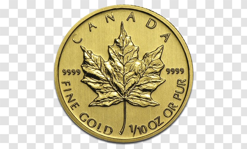 Canada Canadian Gold Maple Leaf Coin Transparent PNG