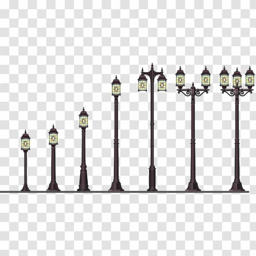 Street Light Lantern Lighting - Chess - A Row Of Lights Transparent PNG
