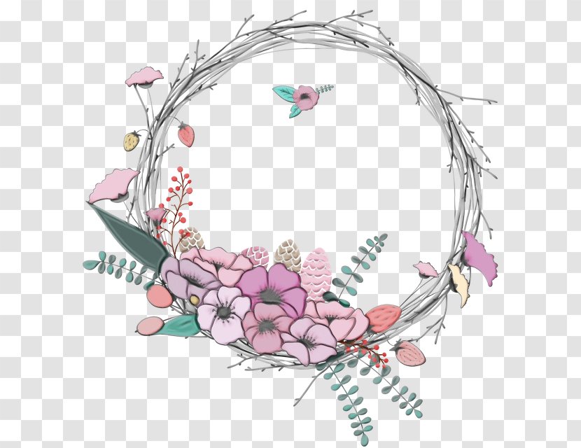 Flower Clip Art Garland Crown - Wreath Transparent PNG