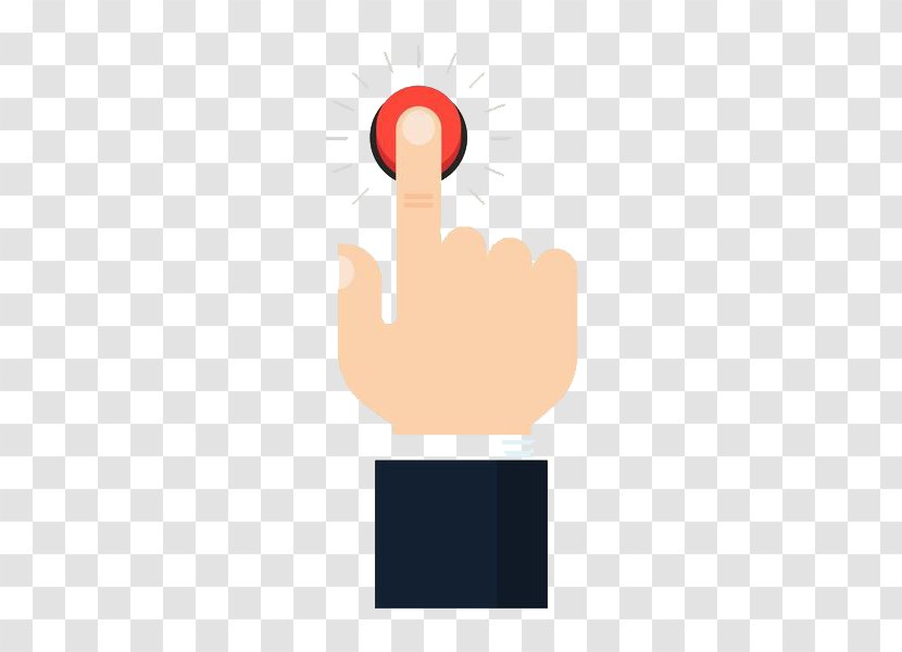 Thumb Finger Red Digit Button - Human Behavior - Press The Warning By Transparent PNG