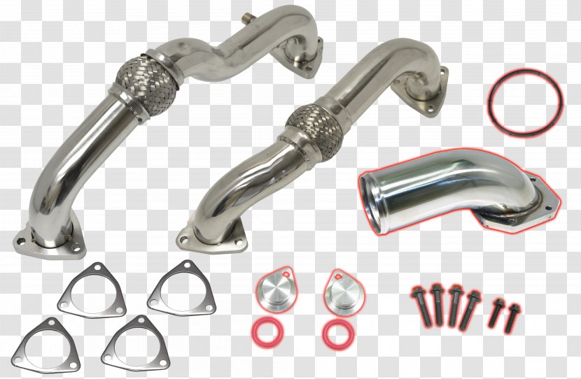 Exhaust System Pipe Car Gas Recirculation Ford Power Stroke Engine - Hardware Transparent PNG