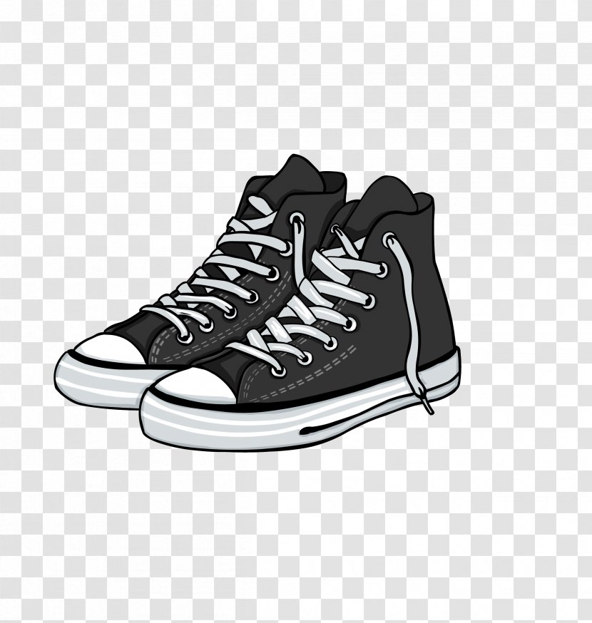 Shoe Converse High-heeled Footwear - Brand - Vector Black Plate Shoes Skateboard Transparent PNG