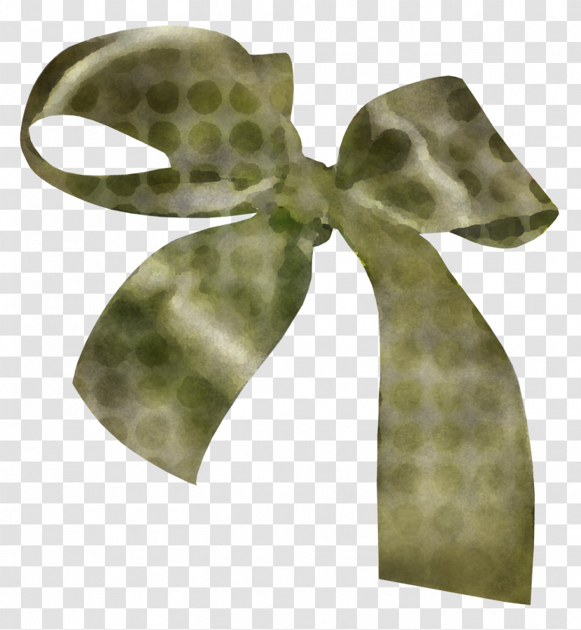 Green White Ribbon Leaf Satin Transparent PNG