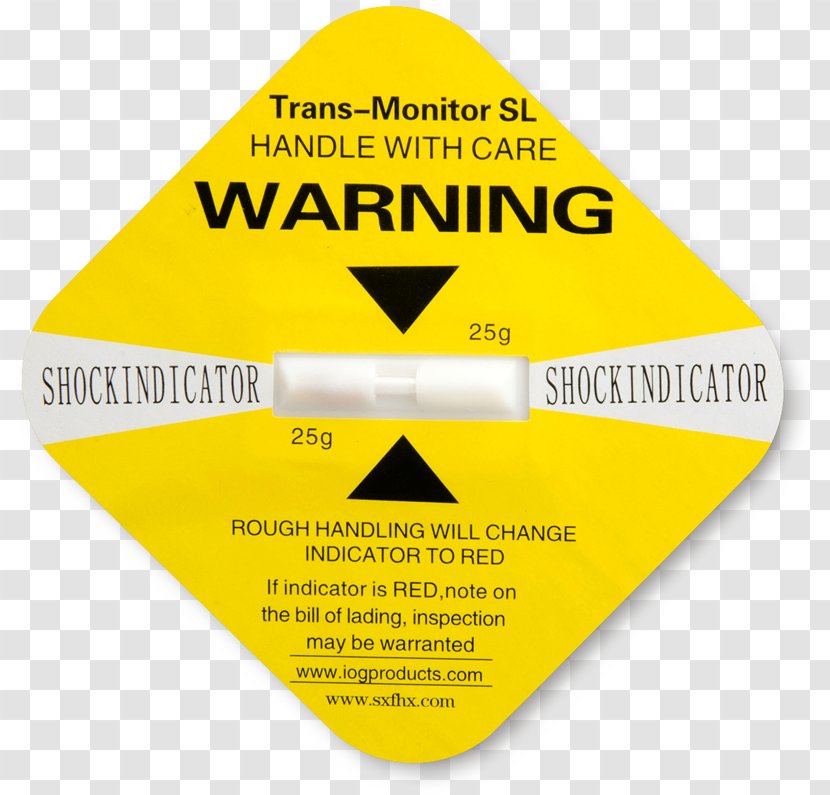 Shock Indicator Warning Label Sticker - Triangle - Yellow Transparent PNG