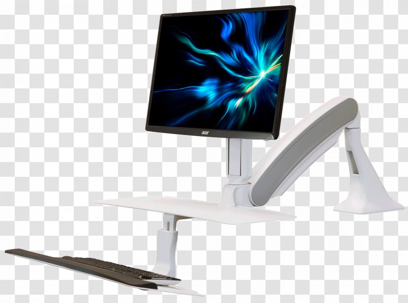 Standing Desk Sit-stand Office & Chairs - Display Device - Table Transparent PNG