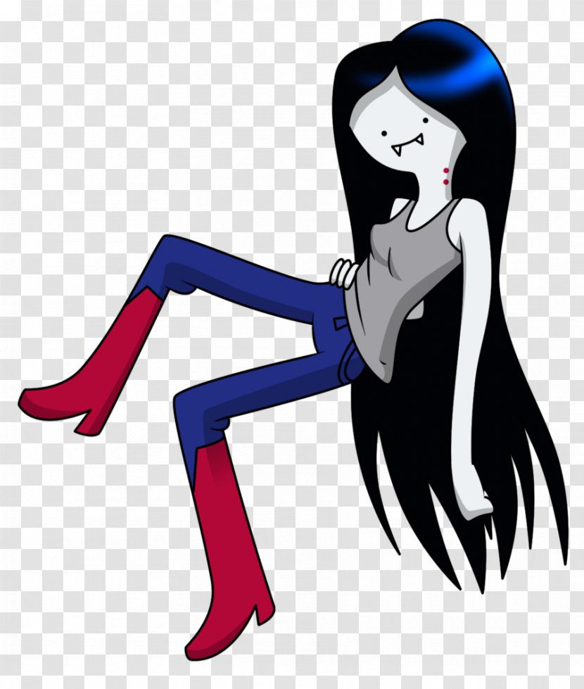 Marceline The Vampire Queen Finn Human Adventure Cartoon Network Character - Watercolor Transparent PNG