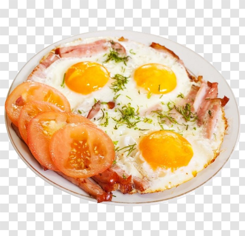Fried Egg Bacon Shashlik Ham Scrambled Eggs Transparent PNG
