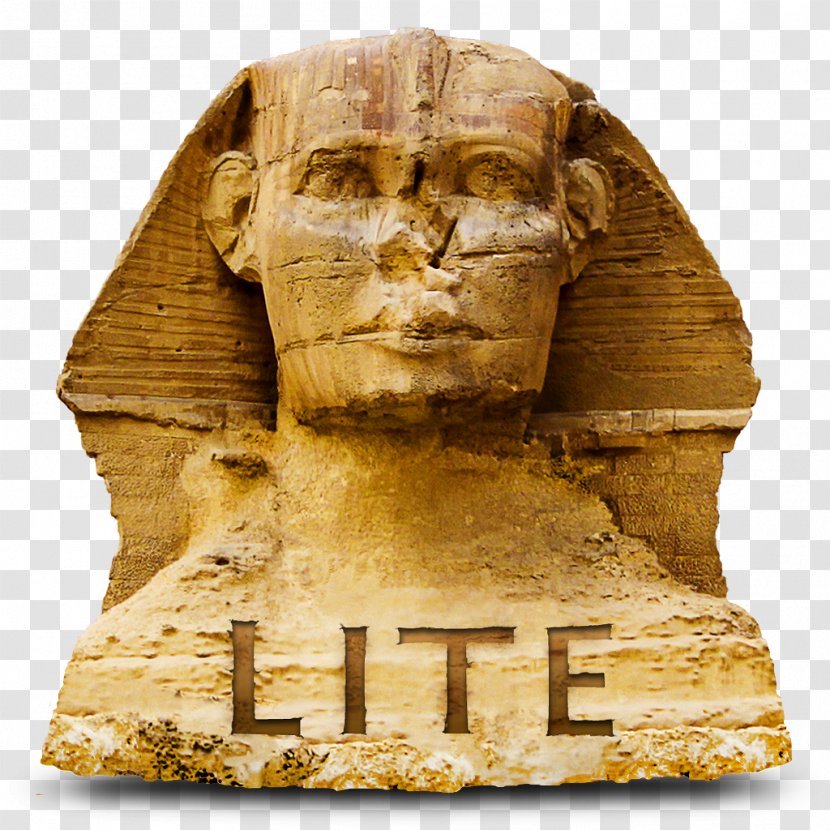 Great Sphinx Of Giza Pyramid Khafre Egyptian Pyramids Cairo - Carving - Three Transparent PNG