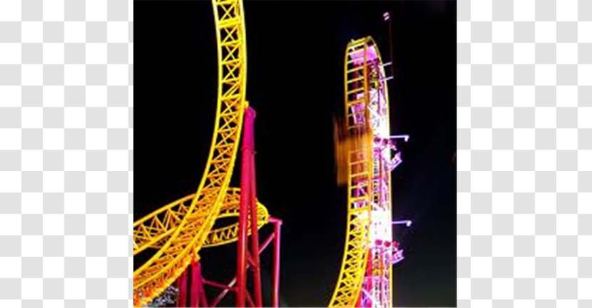 Roller Coaster Tourist Attraction Tourism Night - Amusement Ride - Recreation Transparent PNG
