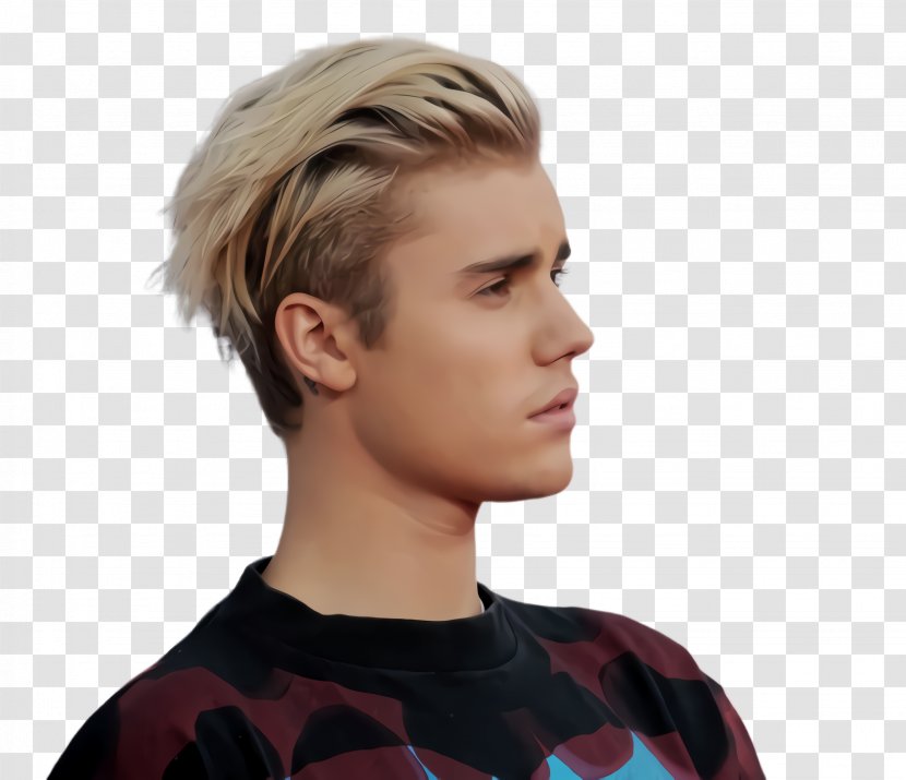 Hair Cartoon - Justin Bieber - Lace Wig Black Transparent PNG