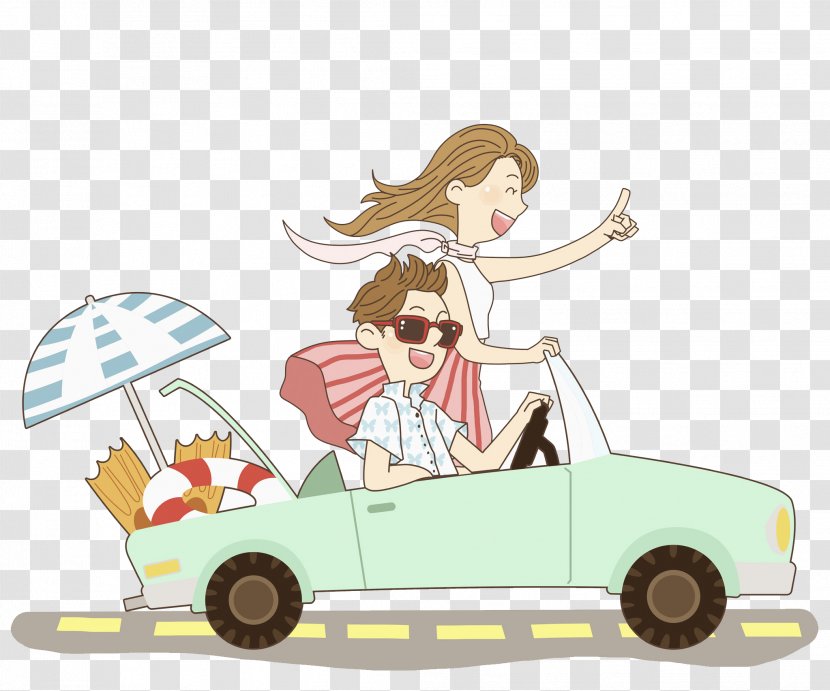 Car Illustration - Driving - Man Transparent PNG