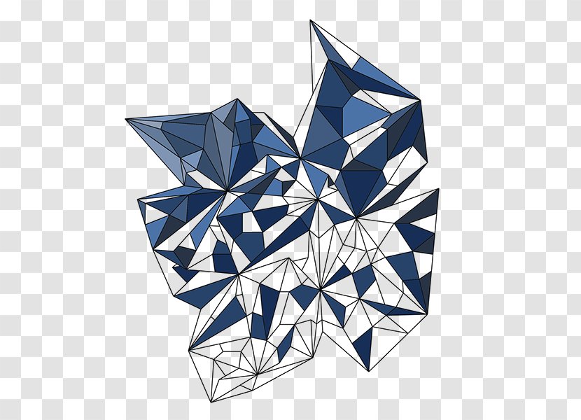 Symmetry Pattern Line Cobalt Blue - Triangle Transparent PNG