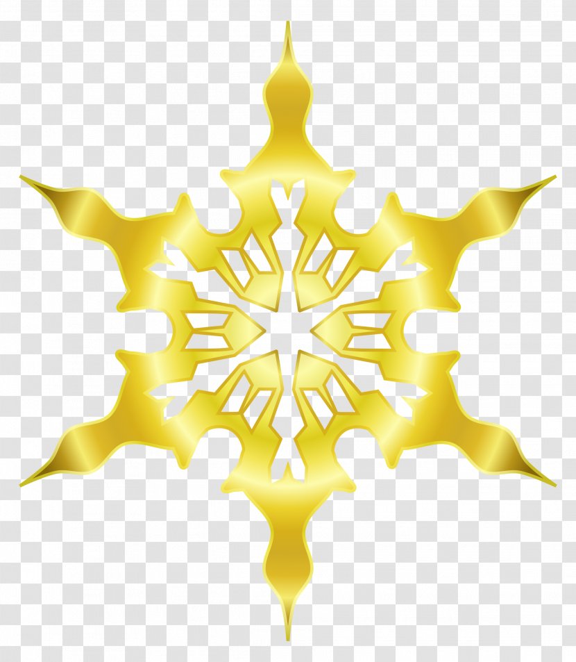 Snowflake Gold Clip Art - Royaltyfree - Snowflakes Transparent PNG