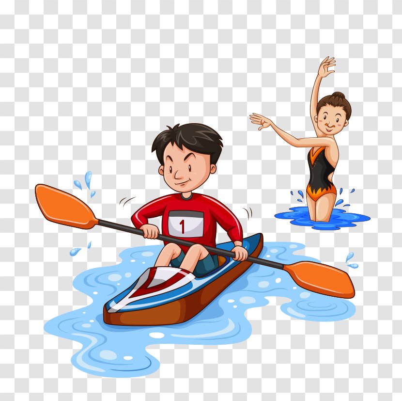 Canoe Royalty-free Clip Art - Sitting - Rowing Competition Transparent PNG