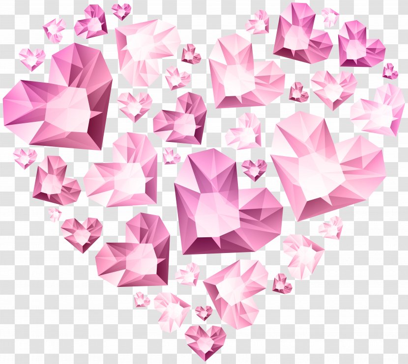 Heart Clip Art - Paper - Hert Of Diamond Hearts Transparent Transparent PNG