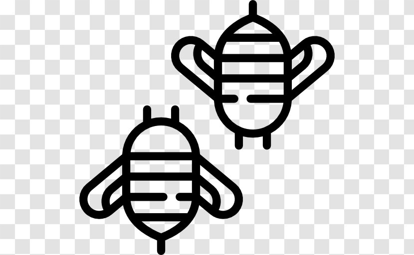 Bee - Honey - Black And White Transparent PNG