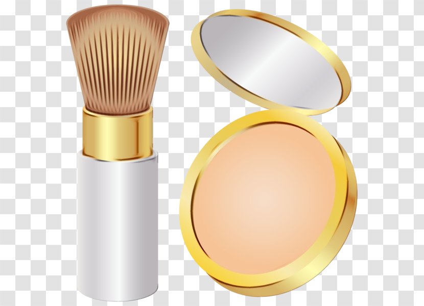 Paint Brush Cartoon - Yellow - Peach Beige Transparent PNG