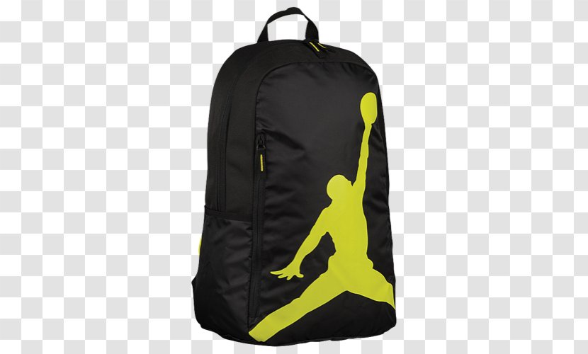 Jumpman Air Jordan Nike Backpack Shoe - Black - Clear Neon Green Transparent PNG