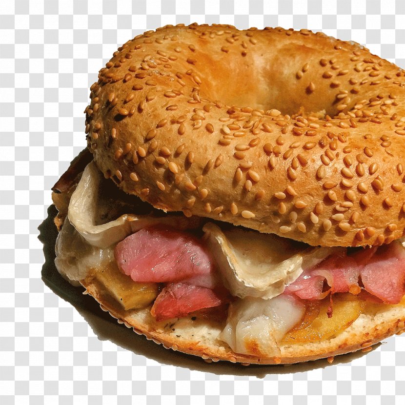 Bagel Breakfast Sandwich Ham And Cheese Full Transparent PNG