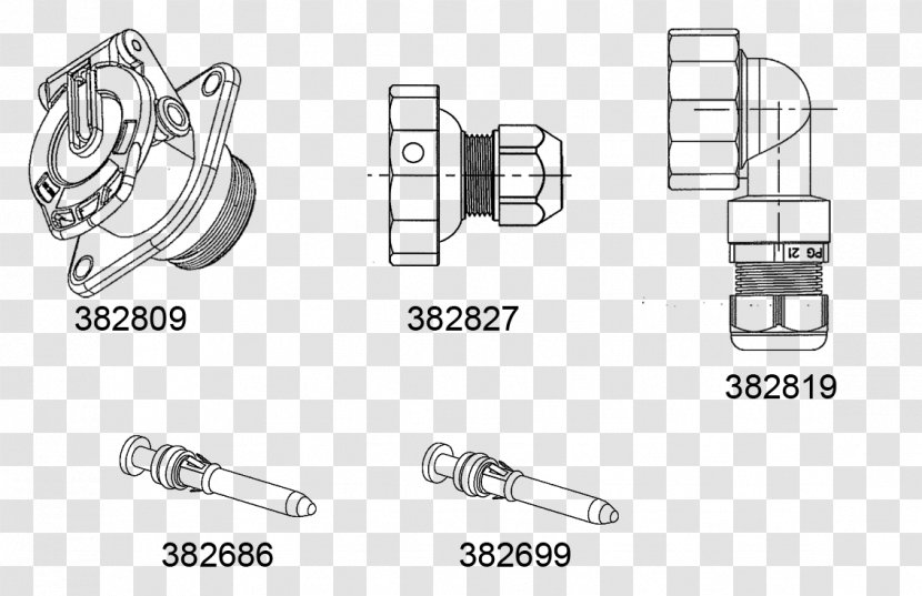 Material Crimp ISO 11446 Electrical Cable - Hardware Accessory - Product Drawing Transparent PNG