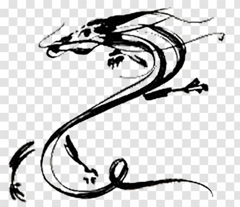 Chinese Dragon Painting Drawing - Hand Painted Ink Transparent PNG