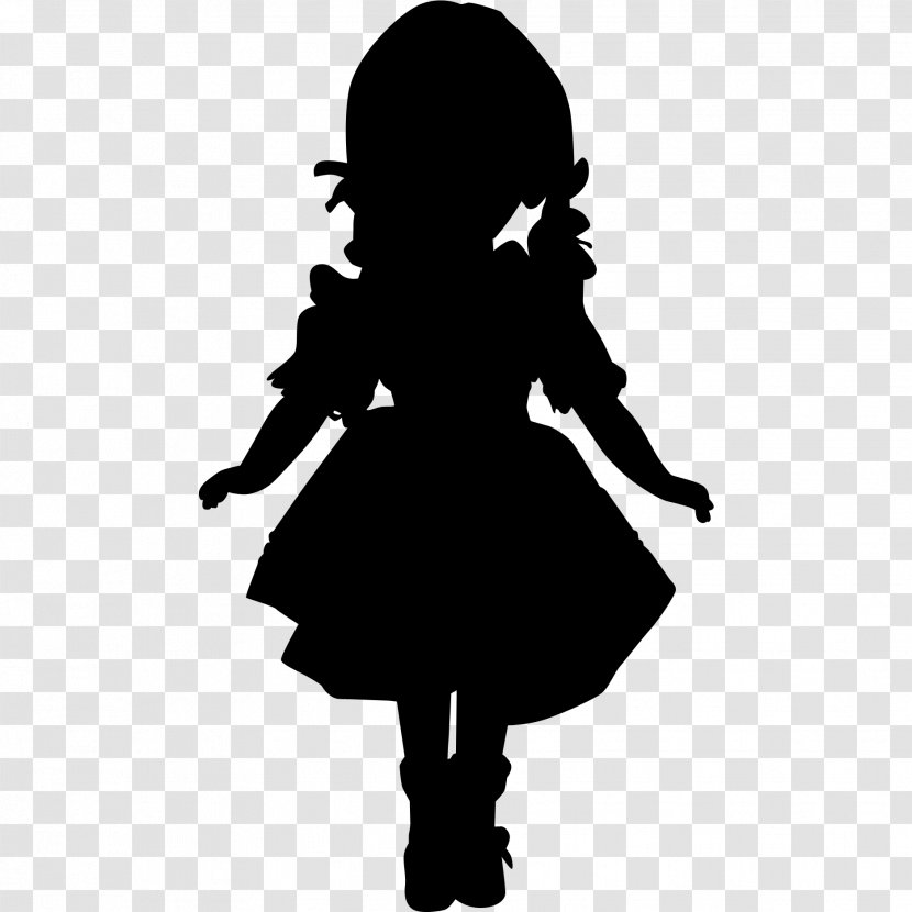 Clip Art Character Silhouette Fiction Black M - Dress - Fictional Transparent PNG