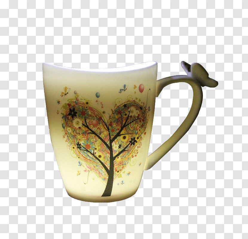 Coffee Cup Tea Mug Ceramic - Creative Cute Transparent PNG