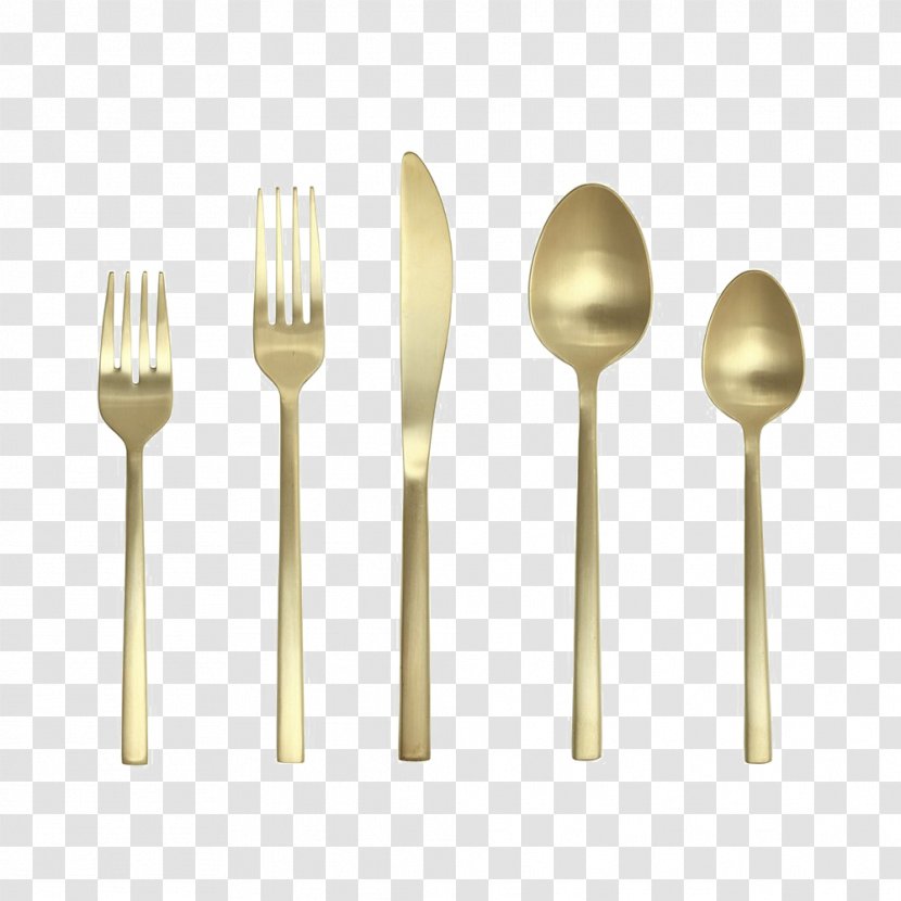 Tableware Cutlery Fork Household Silver - Brushed Metal - Gold Transparent PNG