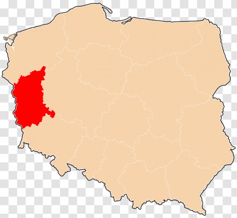Zielona Góra Voivodeship Lower Silesian Map Greater Poland Transparent PNG