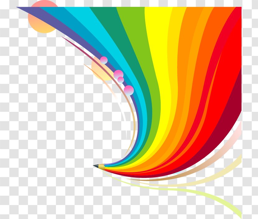Rainbow Euclidean Vector - Colorful Cartoon Beautiful Transparent PNG