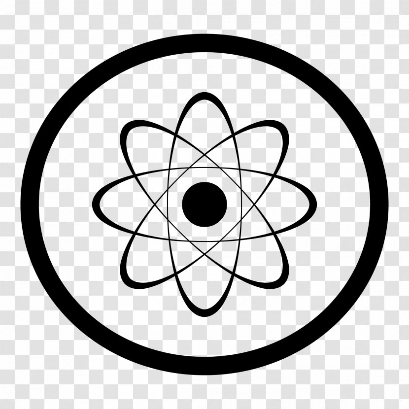Atom Symbol Nuclear Physics - Black Transparent PNG