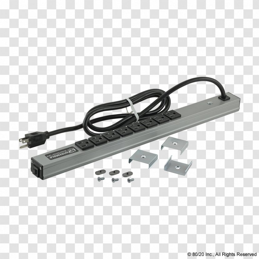 AC Adapter Power Strips & Surge Suppressors 80/20 T-slot Nut - 8020 - Supply Transparent PNG