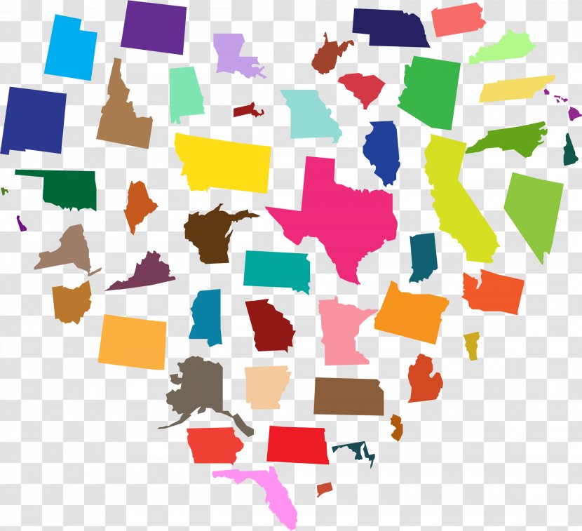 United States Heart Clip Art - Prism - Map Clipart Transparent PNG