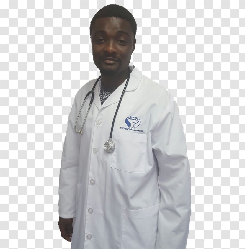 Lab Coats Physician Stethoscope Jacket Outerwear - Blue Collar Transparent PNG