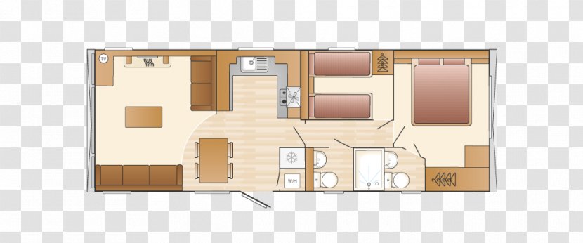 Floor Plan House Caravan Wall - Bed - Park Transparent PNG