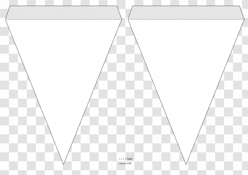 Paper White Triangle - Symmetry - Pennant Transparent PNG