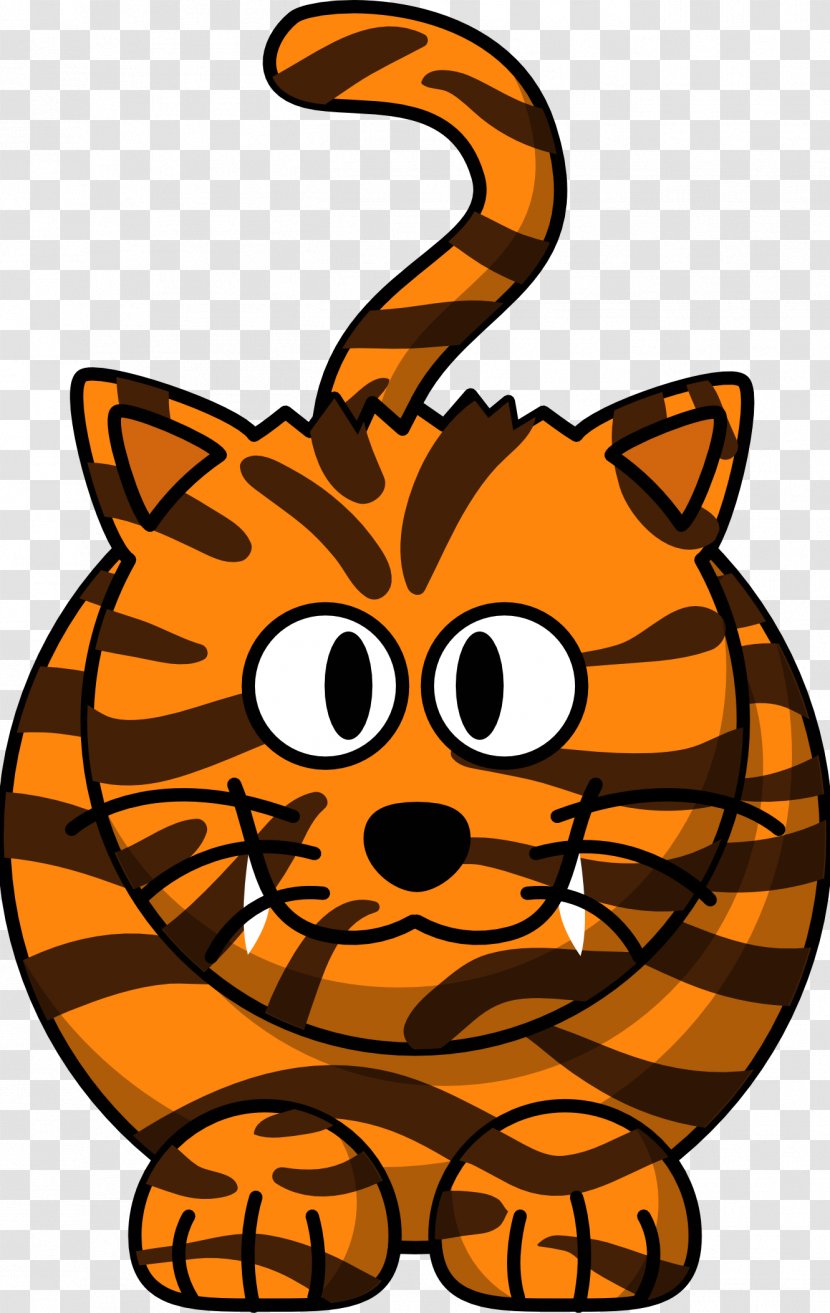 Bengal Tiger Cartoon Drawing Clip Art - Small To Medium Sized Cats - Free Clipart Transparent PNG