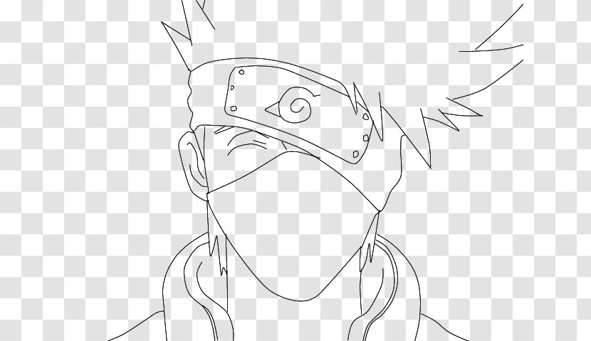 Kakashi Hatake Sketch Line Art Drawing Naruto - Silhouette Transparent PNG